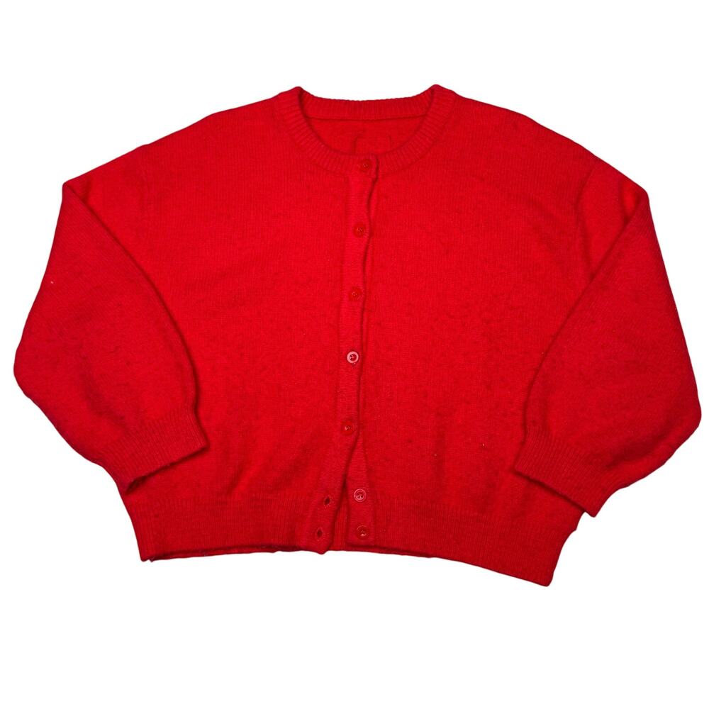 Daily Drills Wool Alpaca Blend Fuzzy Cardigan Sweater Womens
M/L Retro Oversized